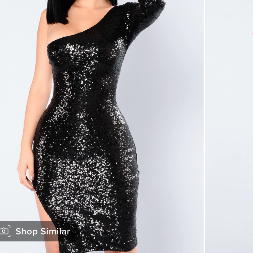 Black Sequin Dress